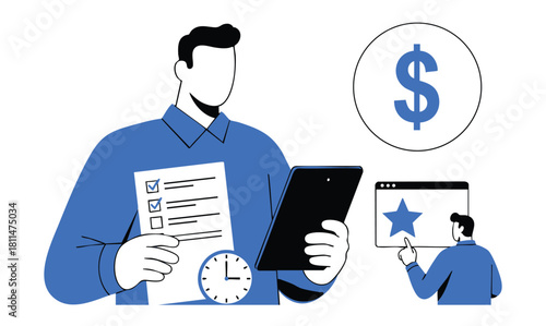 Streamlined business success with efficient task management, maximizing profit, and achieving goals in time with a modern digital strategy