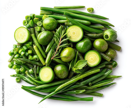 Asian vegetables isolated o...