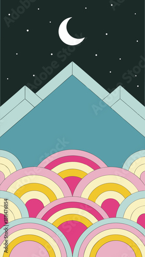 vector illustration of a winter landscape