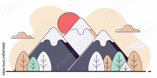 set of houses in the mountains