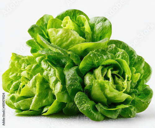 Salad leaf isolated on white