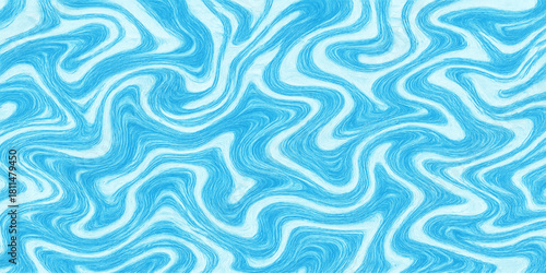 Abstract blue seamless pattern with decorative waves and light curve lines vector illustration wallpaper