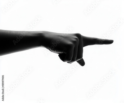 silhouette of pointing hand...