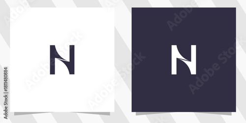 letter n logo design vector
