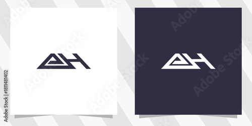 letter ph hp logo design vector