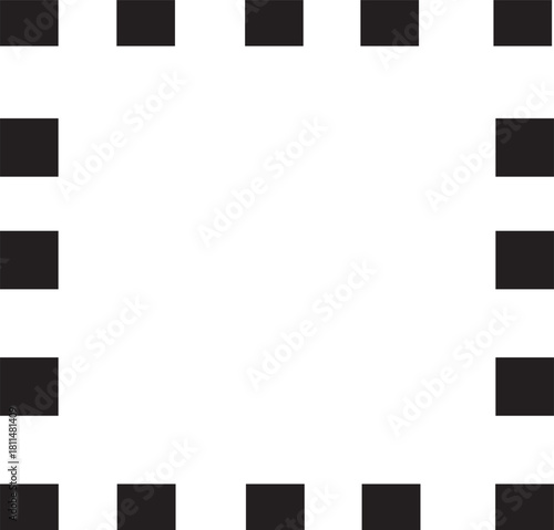 Abstract Frame: A stark geometric composition of black square, perfectly framing an area with its bold lines. Minimalistic and impactful, creating an open space for diverse visual uses.