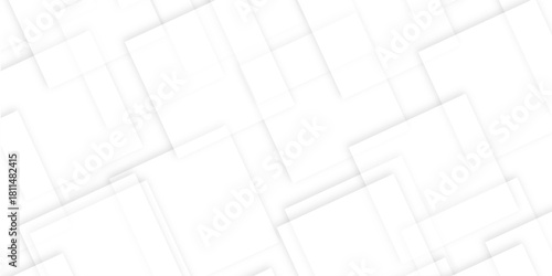 White-Gray abstract vector background. Digital technology concept. Modern transparency rectangle shapes.