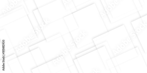 White-Gray abstract vector background. Digital technology concept. Modern transparency rectangle shapes.