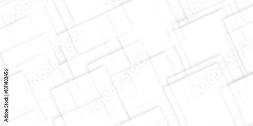 White-Gray abstract vector background. Digital technology concept. Modern transparency rectangle shapes.