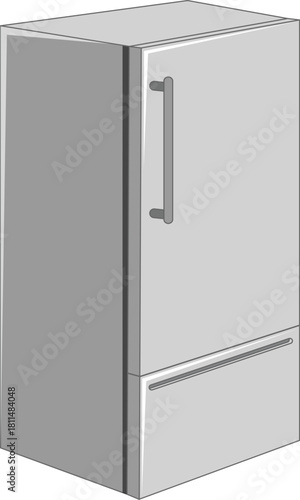 Furniture and Home Appliances Collection: Elegant Chaise Lounge Logo and Refrigerator Vector