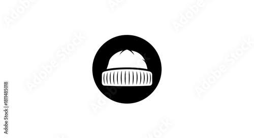 Cozy Winter Hat Icon Warmth and Style Symbol in a Clean Design, Essential Winter Apparel