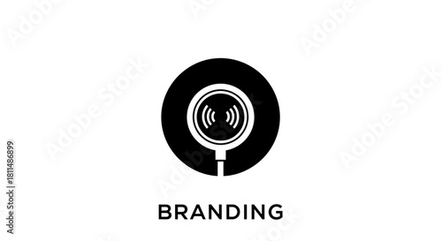 Wireless Charging Icon for Modern Branding with Bold Circular Design for Tech, Business & Industry