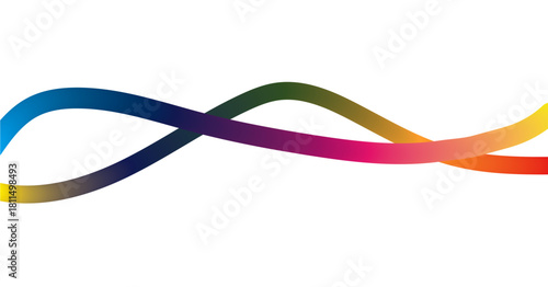 Colorful Flowing Spectrum Line Graphic