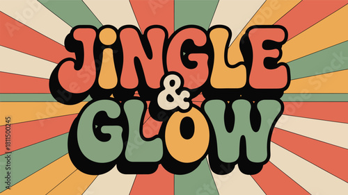 Vibrant Retro Holiday Message with Groovy Psychedelic Typography Art