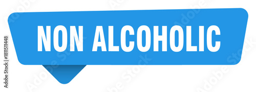 non alcoholic sticker. non alcoholic blue sign isolated on transpatent background