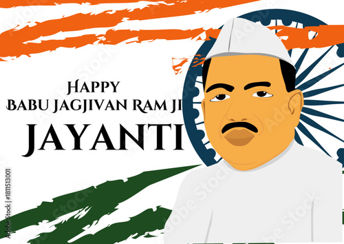 Babu Jagjivan Ram Jayanti Vector Poster  
