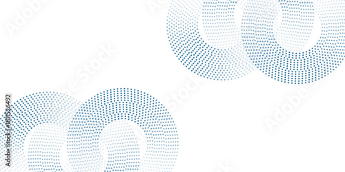 Bright blue minimal dotted line abstract background.