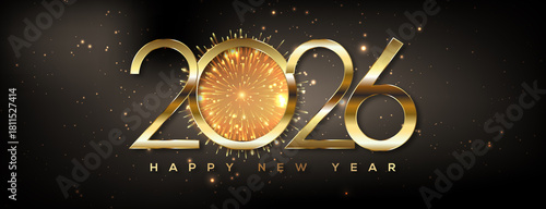 Happy New Year 2026 Greeting Card Background