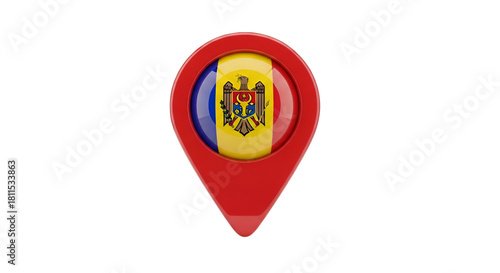 Free Download Moldova Location: A vibrant location icon showcases the Moldova flag, highlighting a place of significance with national pride and identity. - GFXLoad