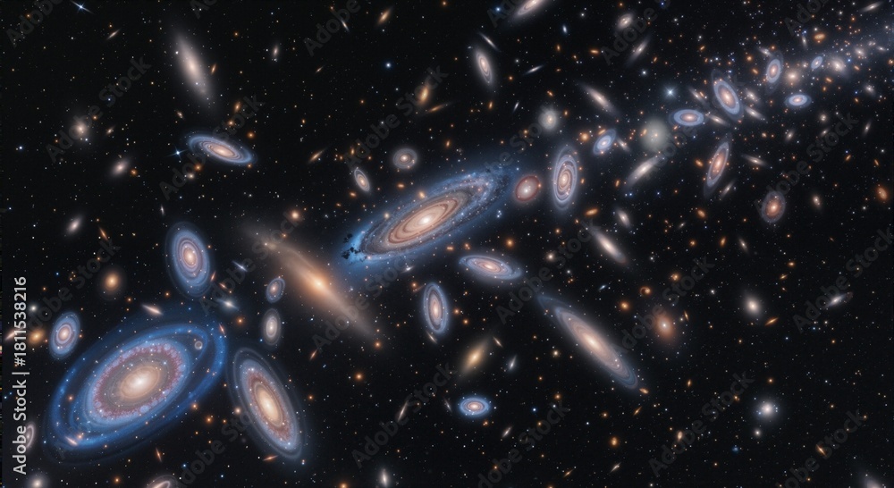Fototapeta premium Cosmic Galaxy Cluster