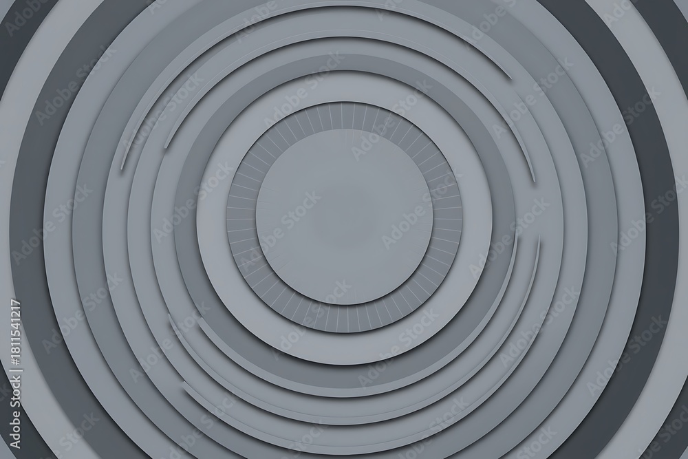 Obraz premium Generative AI concentric circles abstract design visualization.