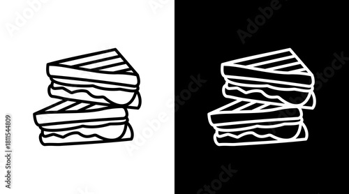 Grilled Cheese With Icon Set Design