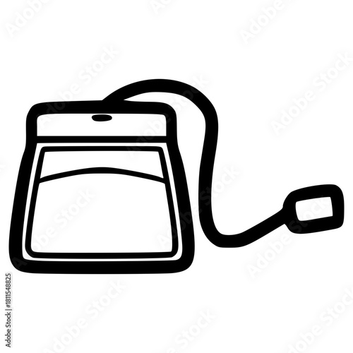 doodle tea bag illustration hand drawn outline vector