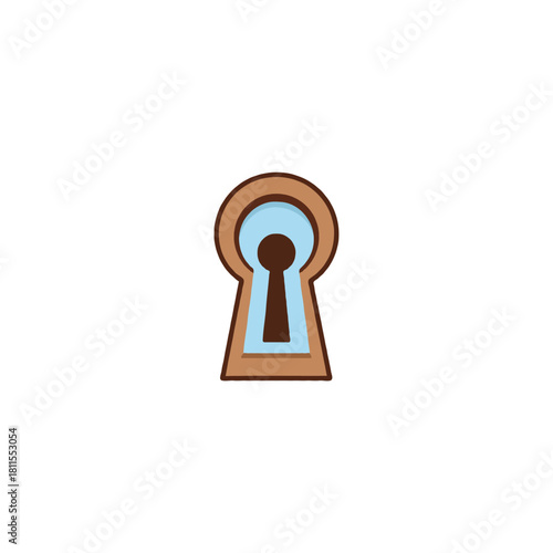 Abstract depiction featuring a keyhole symbol representing potential, mystery, and possibilities