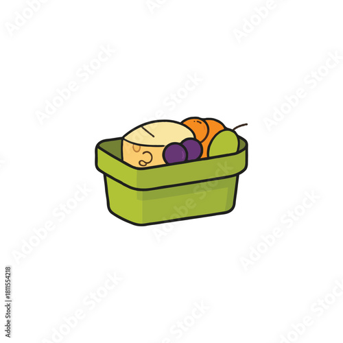 Balanced nutrition portrayed inside lunchbox perfect dietary habits of nourishing everyday foods