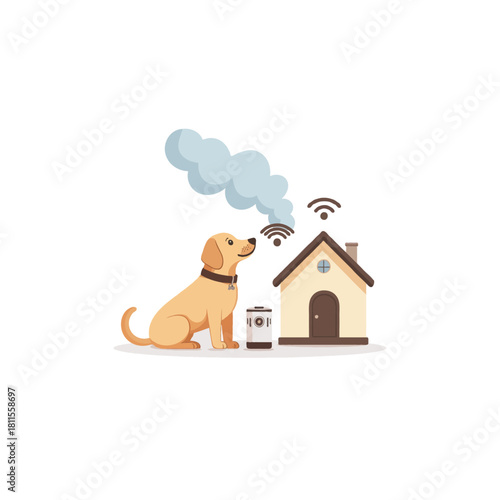 Connected canine monitors home's environment a smart pup alerts about potential smoke dangers
