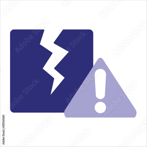 broken icons. simple colored vector