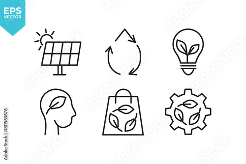 Set of line icons Beauty Product. Outline icons collection stock illustration