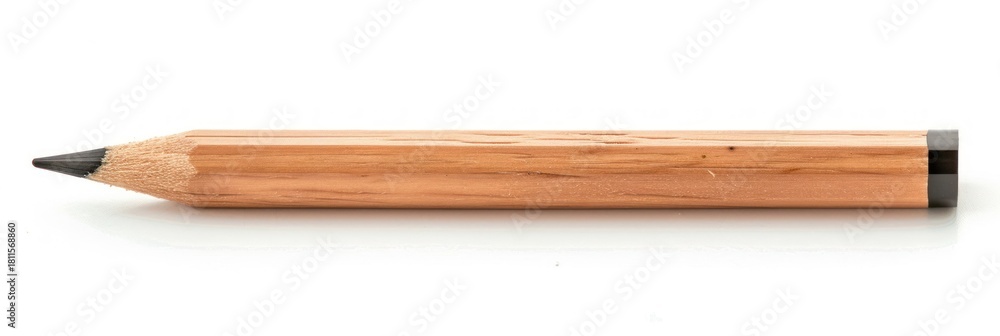 Obraz premium Wooden pencil on white background