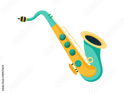 Isolated vector design of a musical flute instrument on white, ideal as a sound icon or art illustration