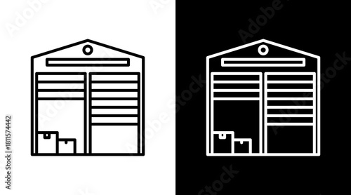 Storage Unit With Icon Set Design