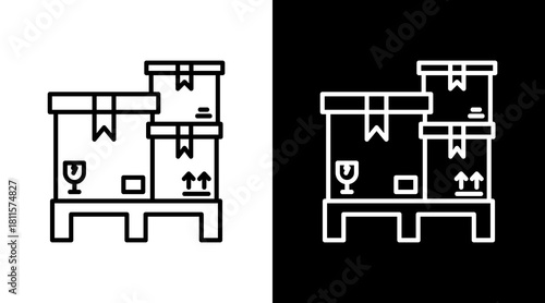 Stockpile With Icon Set Design