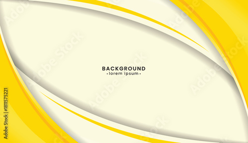 Abstract background design with yellow and cream colored swooshes. Perfect for use in branding, marketing materials, website backgrounds, and presentations.