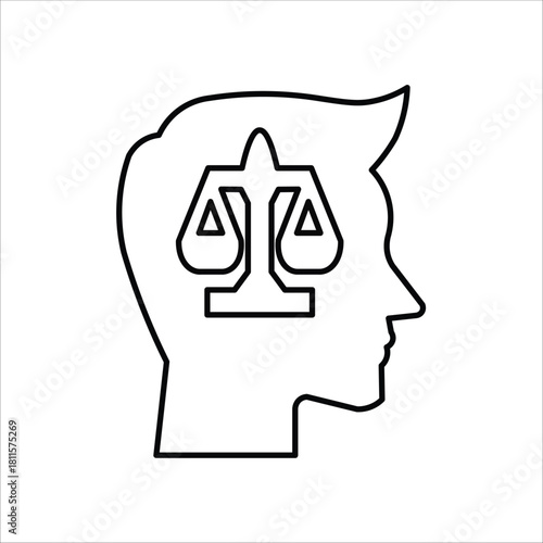 rationality icons. simple line vector