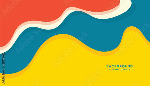 Abstract background with colorful wavy shapes. Great for graphic designs, presentations, and artistic projects needing vibrant visuals.