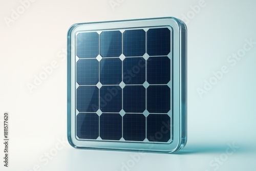 Innovative solar energy panel showcasing advanced photovoltaic technology in a minimalist setting enhancing sustainability and renewable energy solutions