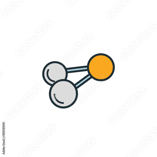 Illustrative molecular structure showcasing connected spheres signifying scientific discovery and