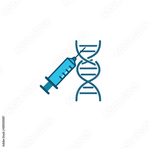 Innovative gene editing concept using injection into double helix to represent future genetic