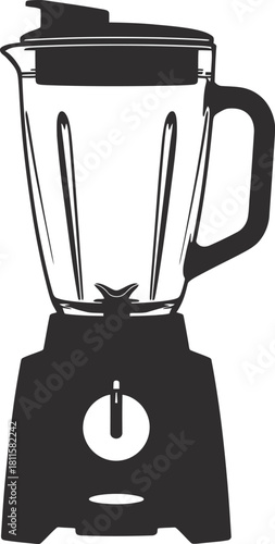 Blender machine appliance for food processing smoothie drinks and pureeing soups vector