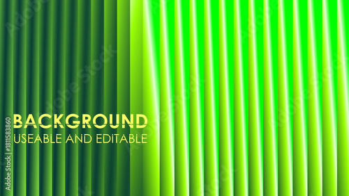 A smooth vertical bar pattern blending deep teal to bright lime green with a dynamic lighting effect for design