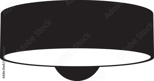 Silhouette Home Decor Light Fixture Ceiling Lamp Interior Design Illustration