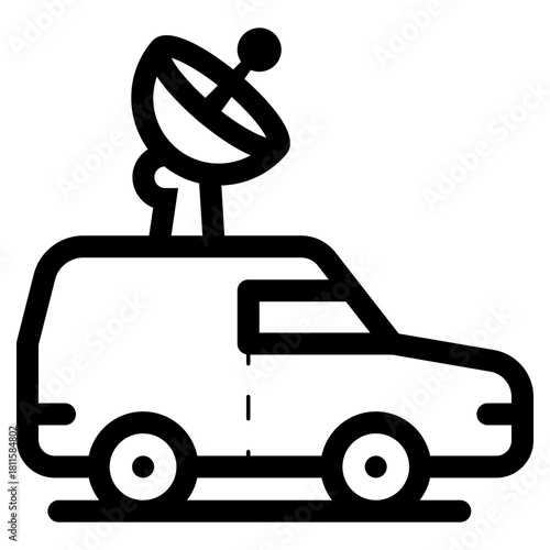 tv news van car icon