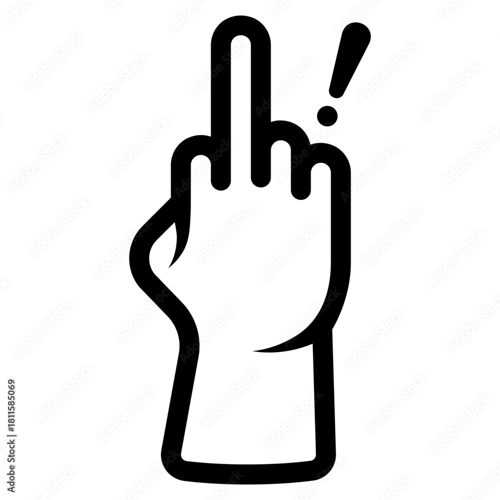 Obraz premium insult hand gesture icon