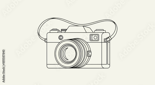 retro camera vector illustration