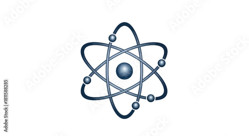 atom model on white background
