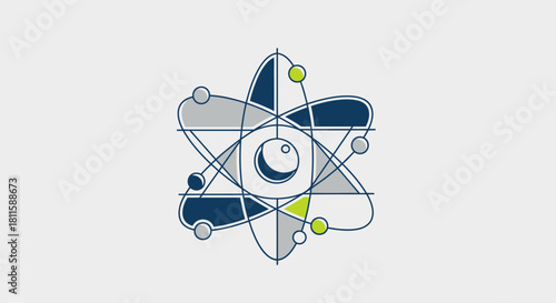 atom on black background